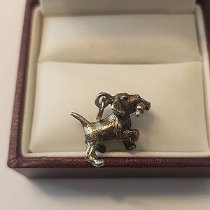 Sterling Silver 3D Lab Labrador Retriever Hunting Dog Duck Charm Pendant Unisex